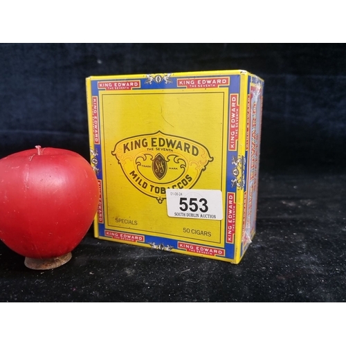 king edward the seventh mild tobaccos King Edward the Seventh Mild Tobaccos box, containing 50 cigars.  Manufactured by Swisher Internation