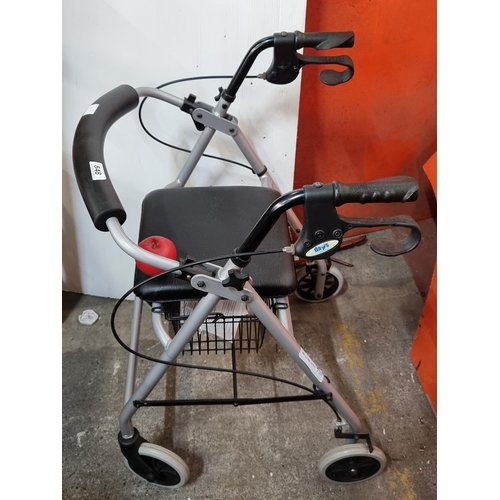 848 - A DAYS Patterson Medical made walking aid with basket, seat and brakes