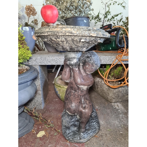 769 - A quirky stone Bird bath.