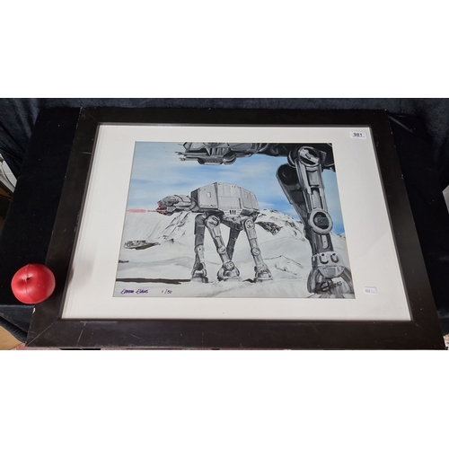 981 - A limited edition 'Eamonn Elders' 1/50 print featuring Star Wars 