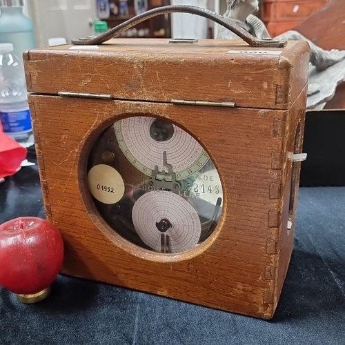 990 - A vintage wooden cased Pigeon timer. My grandad raced Pigeons, he never won though.