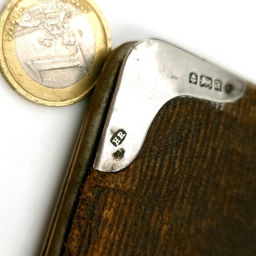 43 - A lovely early 20th century Birmingham Silver and Leather Wallet. With working clasp. Lovely patina ... 