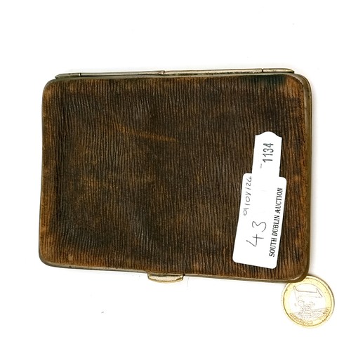 43 - A lovely early 20th century Birmingham Silver and Leather Wallet. With working clasp. Lovely patina ... 