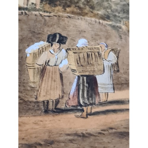 84 - Star Lot: A gorgeous mid 19th century antique watercolour on paper painting after Samuel Prout. Feat... 