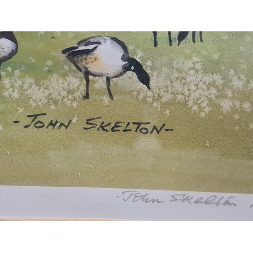 123 - A large limited edition 65 / 200  hand signed John Skelton print titled ' Brent Geese on Royal Dubli... 