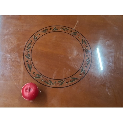 1051 - Star Lot: A fab Laura Ashley round wooden dining table with glass top and pedestal base with four le... 