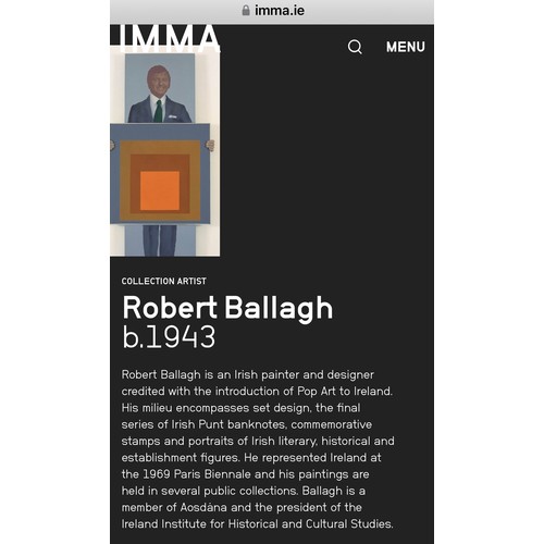 896 - Star Lot : A hand signed 'Robert Ballagh' limited edition print 36 / 300 print titled 'Interior, The... 