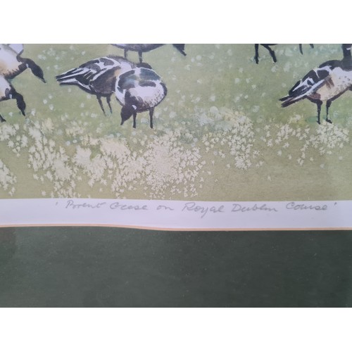 123 - A large limited edition 65 / 200  hand signed John Skelton print titled ' Brent Geese on Royal Dubli... 