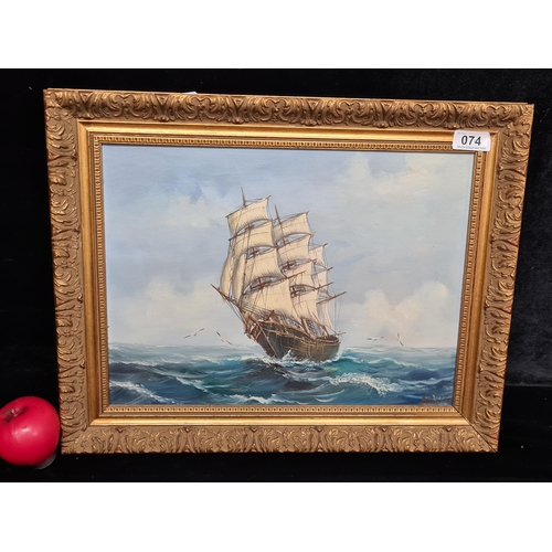 74 - Star Lot: John Ambrose (English b.1931 - d.2010) A wonderful original John Ambrose oil on canvas boa... 