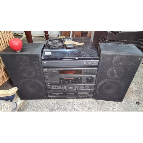 Four JVC music system, including Stereo Receiver Model