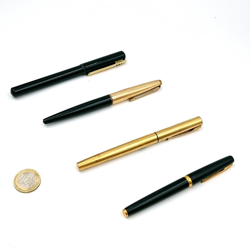 5 - A collection of four assorted fountain pens. Including a Parker Fountain pen.