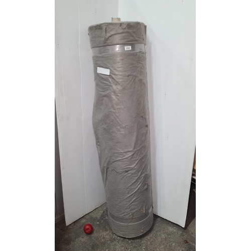 850 - A very large roll of grey fabric for furniture reupholstery.