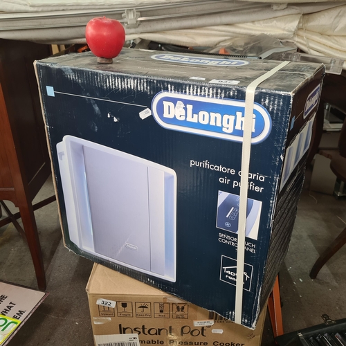 937 - Star lot : A brand new DeLonghi air purifier in original packaging. Features include sensor touch co... 