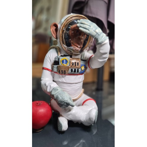 955 - A large and painted super funky Astronaut Chimpanzee. Brand new from a Uk Interior Design Company