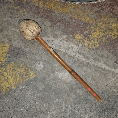 938 - Star lot : A fabulous 19th century  Antique hammered Burmese Buddhist ceremonial brass antique gong,... 