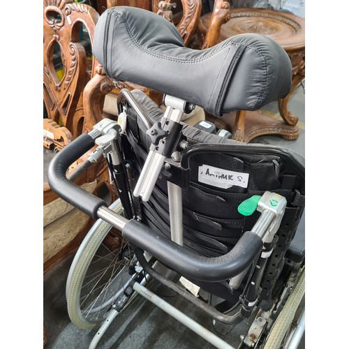 883 - A Rehab classic balance wheelchair with manual features and ergonomic design. Adjustable headrest, p... 