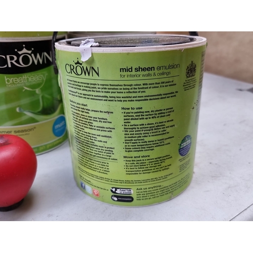 413 - 5 Crown Breatheasy emulsion paint 2.5L cans, 