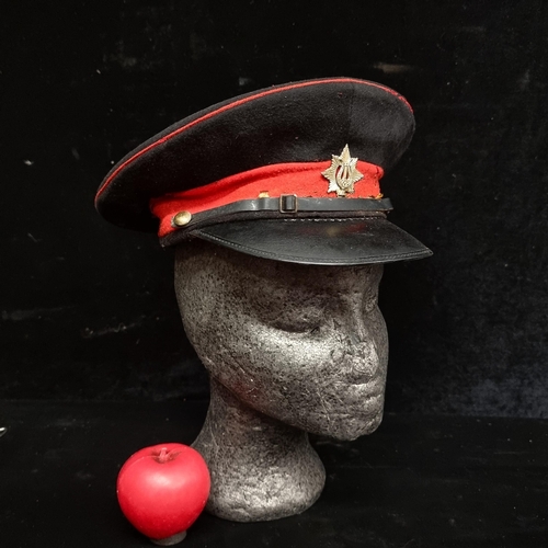 108 - A vintage British Army Military Bandsman Musicians Cap. Made by the Uniform Clothing & Equipment Co ... 