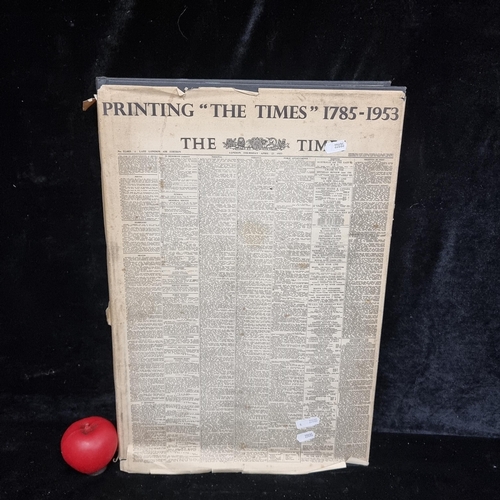 209 - A wonderful  very large book 1953 publication of 'Printing the Times since 1785' in hardback book fo... 