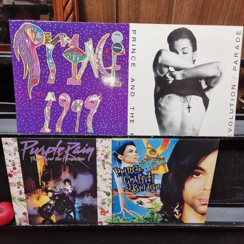 339 - Four brilliant Prince vinyl records. Includes albums such as Purple Rain and Graffiti Bridge.