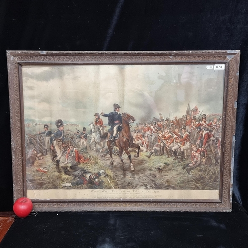 73 - A large chromolithograph print of an original painting titled 'What will they say of this in England... 