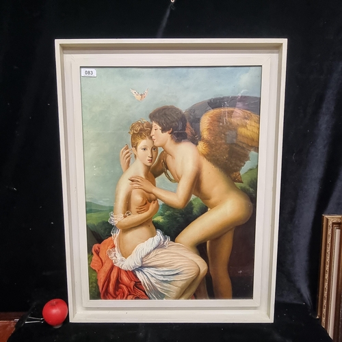 83 - Star Lot: A captivating large original oil on canvas board painting after  French painter 'François ... 