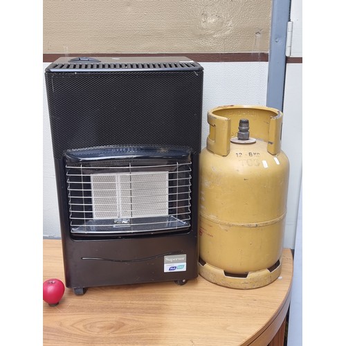 315 - A 'Superser' Radiant Heater. Along with a 'Flo gas' Butane Gas bottle / Cylinder, With net weight 11... 