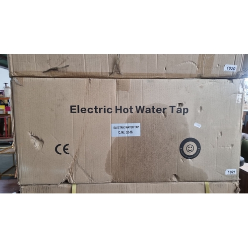 1023 - A case of twelve Electric Hot Water Taps. Model: SJB-30. Output: 3kW, 220V . Color: Silver. Instant ... 