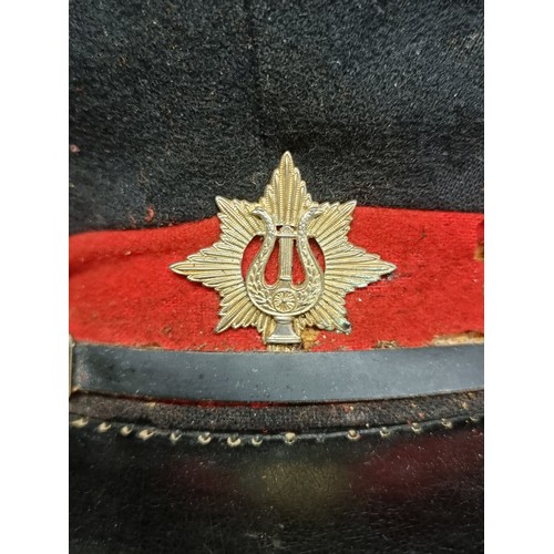 108 - A vintage British Army Military Bandsman Musicians Cap. Made by the Uniform Clothing & Equipment Co ... 