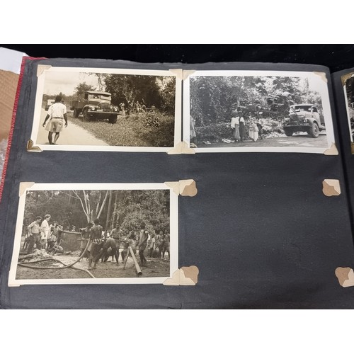 127 - A brilliant photo album comprising of original 1955-60's photos (oil drilling) in Port Harcourt, cit... 