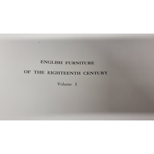 236 - Volumes I, II and III of 'English Furniture of the Eighteenth Century' antique hardback books by Her... 