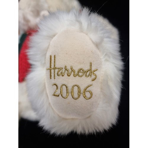 266 - A super large Harold's teddy bear with Christmas themed jumper and a miniature bear in his pocket. W... 