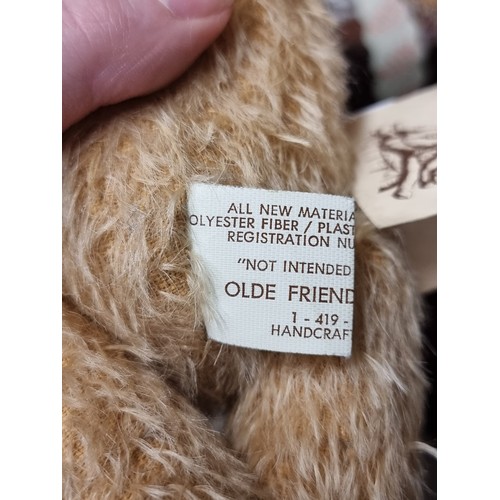 272 - A rare Olde Friends bear named Justice made of mohair, limited edition 138/200. Only 200 of these ma... 