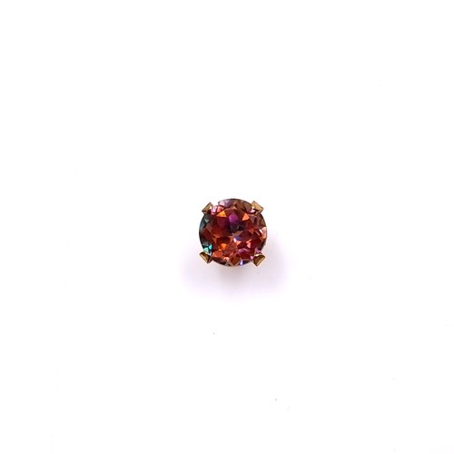 20 - A pair of super pretty sparkly nine carat gold mystic topaz stud earrings. Boxed.