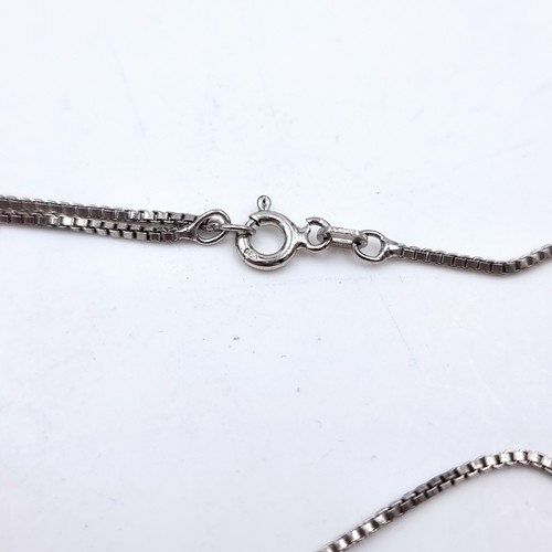 2 - A Hot Diamond pendant with silver chain. Length - 44 cms. Boxed.