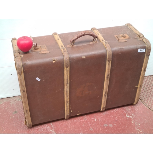 365 - An antique very large travel luggage case with original key. So many ways you can repurpose these ch... 