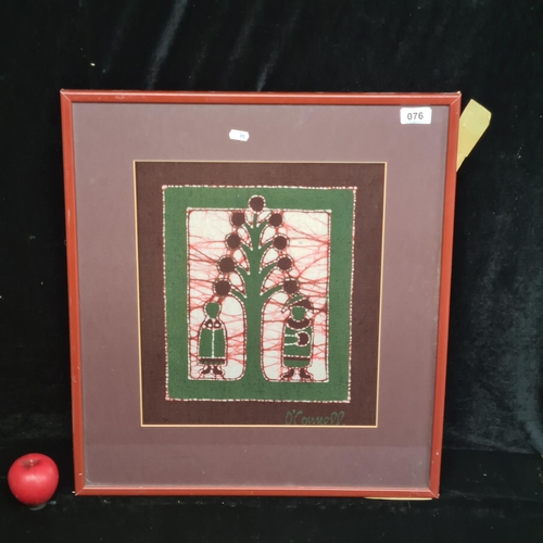 76 - Star Lot: A stunning Michael O'Connell (b.1898 - d.1976) mid century modernist batik artwork. Featur... 