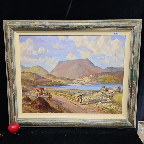 90 - Star Lot: A super large John T Bannon oil on board painting (Irish, 20th century). Features a wonder... 