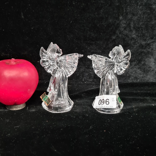 96 - A pair of very sweet Marquis Waterford Crystal Angel taper candle holders. In good condition with or... 