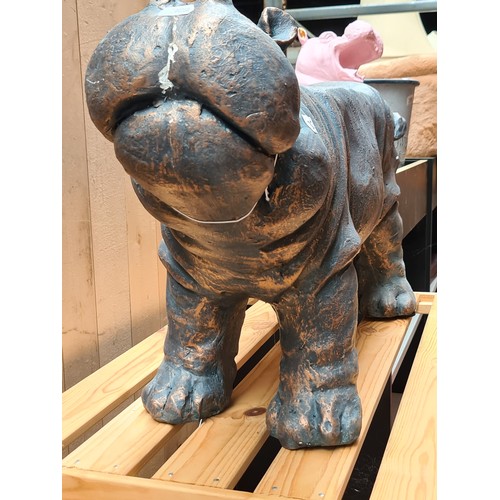 336 - Star Lot : A large and highly detailed  hippopotamus bench. Brand new from a top UK Interior design ... 