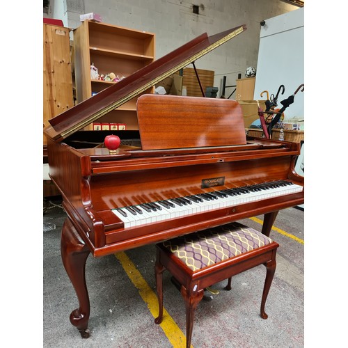 345 - Super Star Lot: An exquisite hand crafted Robert Morley 7 octave baby grand piano, features two bras...