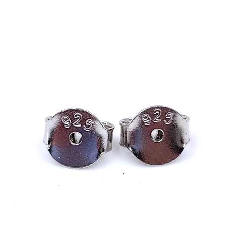 8 - A pair of new Silvora black onyx stone sterling silver stud earrings. Weight - 2.15 grams. Stamped 9... 