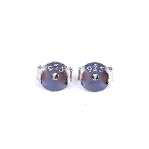 10 - A pair of new Silvora gem set sterling silver stud earrings. Weight - 2.77 grams. Stamped 925. In or... 