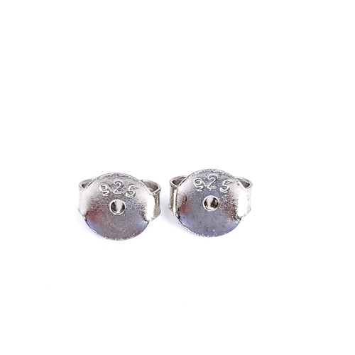 13 - A pair of new Silvora gem set sterling silver stud earrings. Stamped 925. In original Box. Comes wit... 