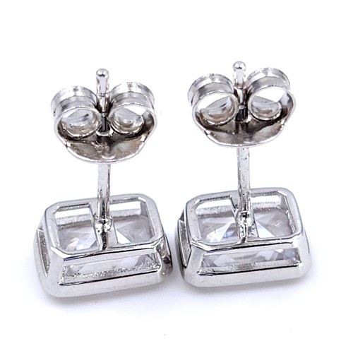 13 - A pair of new Silvora gem set sterling silver stud earrings. Stamped 925. In original Box. Comes wit... 