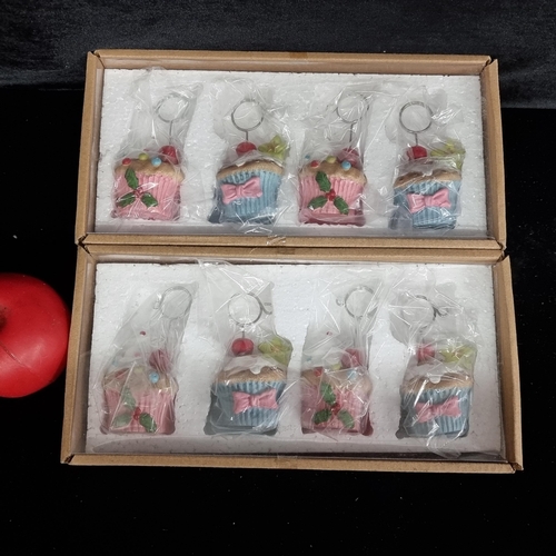 1055 - Two boxed sets of cupcake place name holders. Ideal for events and afternoon teas. Brand New From a ... 