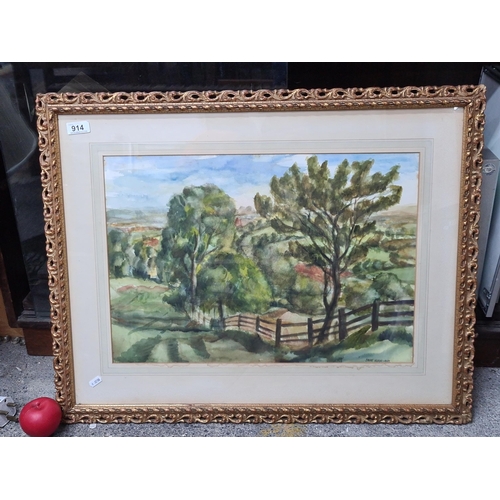 1105 - Star Lot: Bruce Hurn (1926-2020) A large original Bruce Hurn (1926-2020) watercolour and acrylic on ... 