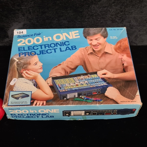 104 - A superb retro Science Fair 200 in One Electronic Project Lab complete in original box.