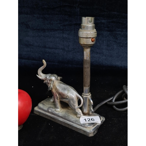 126 - A 1930's Art Deco desk fame in a the form of a playful elephant, fully working.