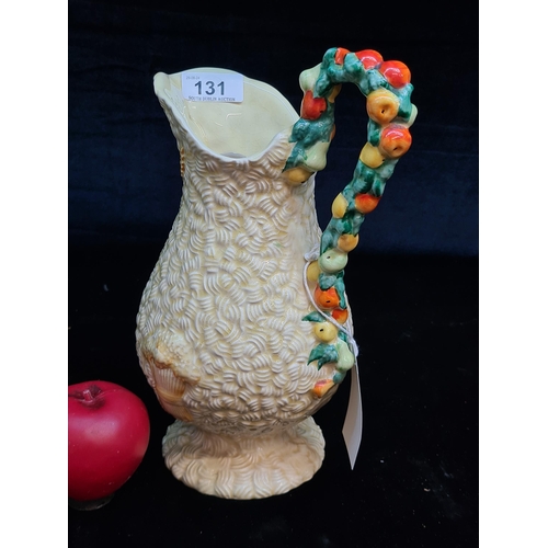 131 - Star Lot : A fantastic large Clarice Cliff Celtic harvest pitcher in excellent condition with stamp ... 